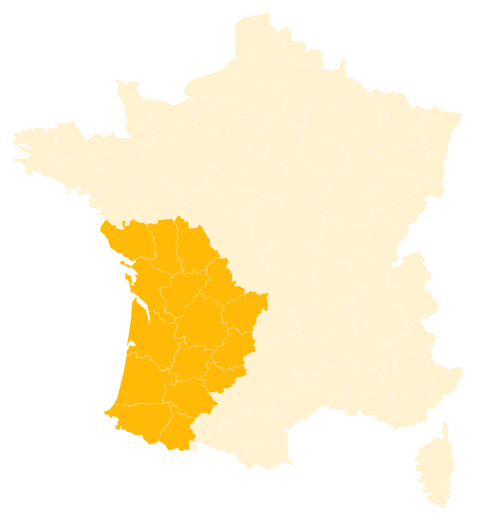 Zone d intervention Sud-Ouest